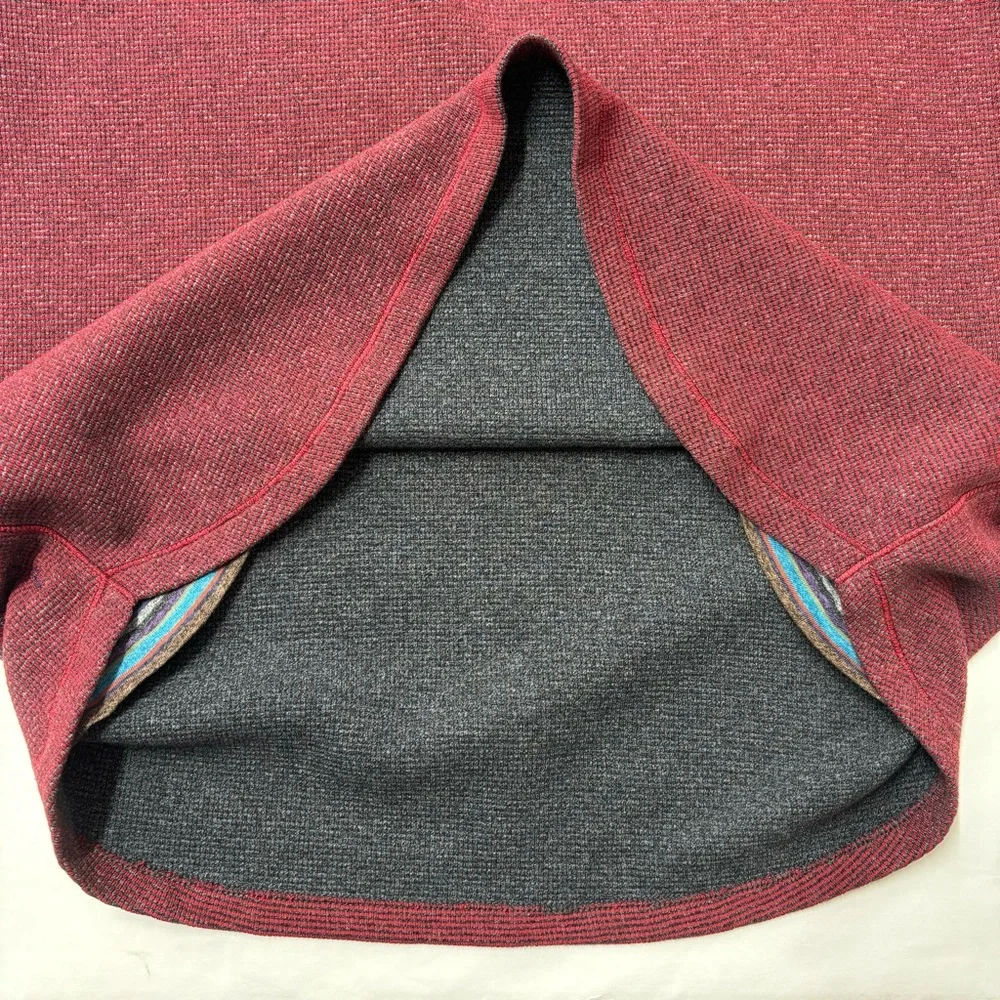 Robert Graham Quarter Zip Sweater Maroon Medium